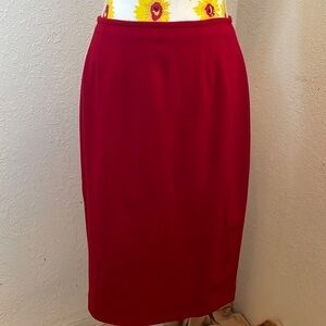 Liz Claiborne ~ Women’s Red Wool Casual Business Skirt